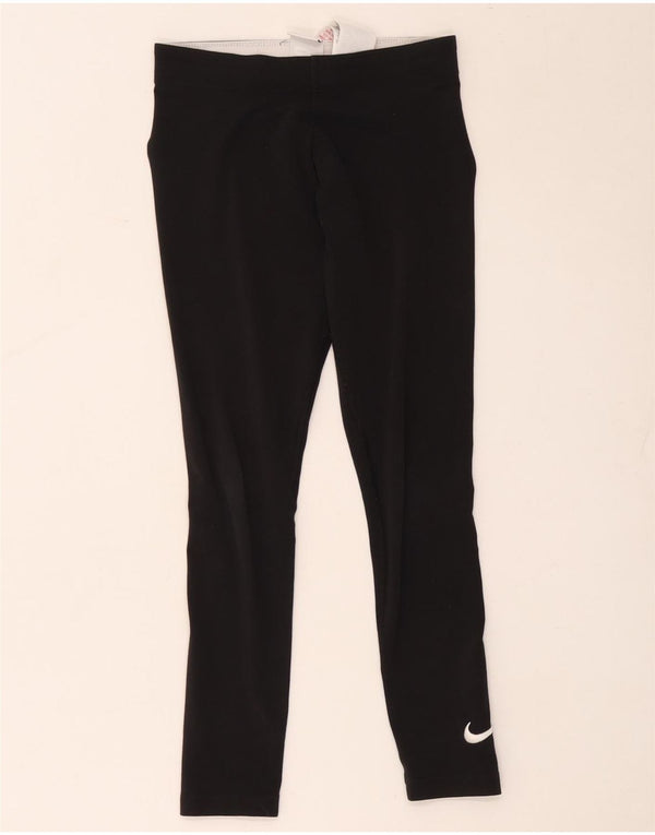 Leggings pentru fete Nike 10-11 ani bumbac negru mediu