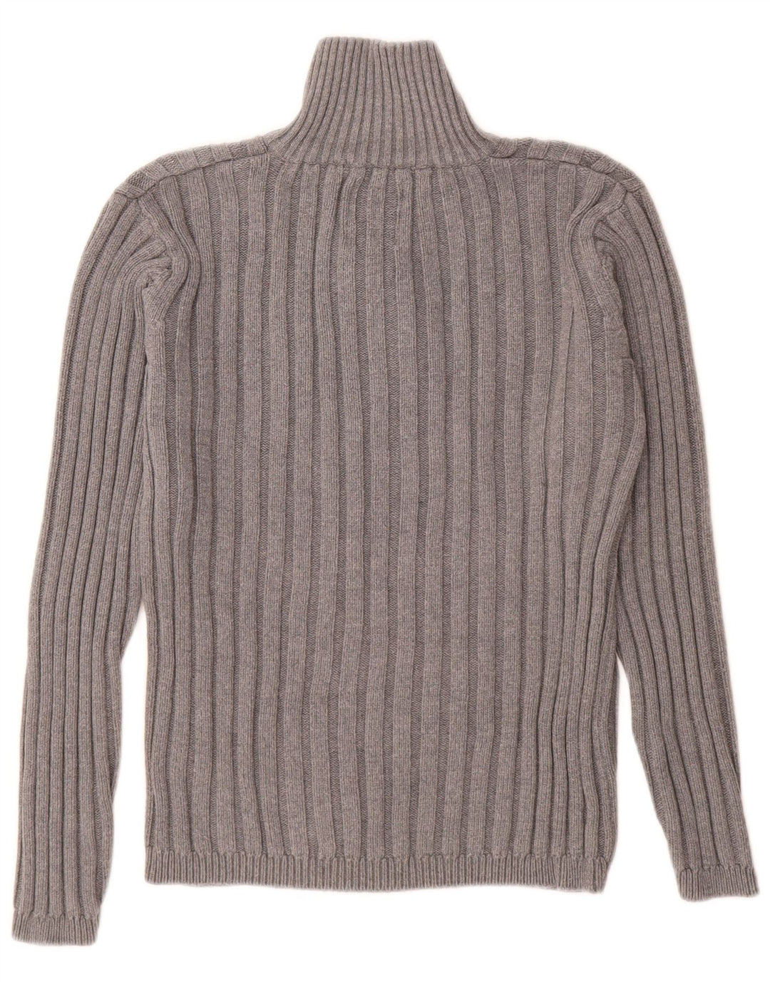 Jack & Jones Pulover pentru bărbați cu gât cu nasturi, bumbac mic, gri
