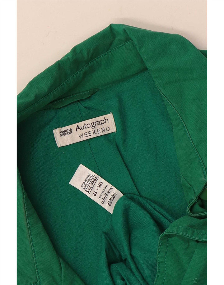 Trenci scurt pentru femei Marks & Spencer UK 12 bumbac verde mediu