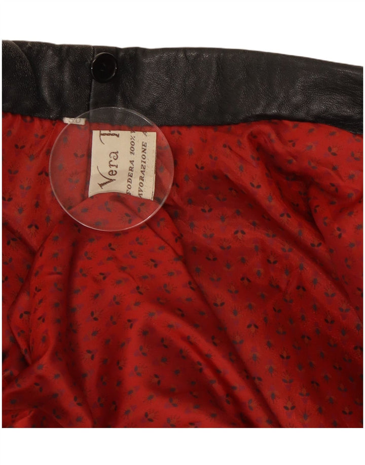 Geacă de piele vintage pentru femei IT 50 XL din piele neagră