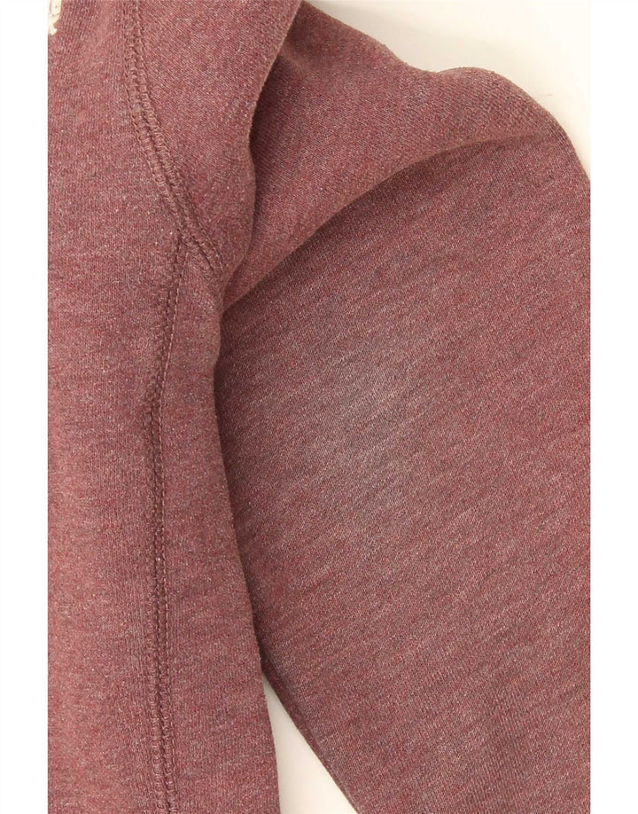 Pulover Superdry pentru bărbați, cu gât cu nasturi, bumbac mic burgundy
