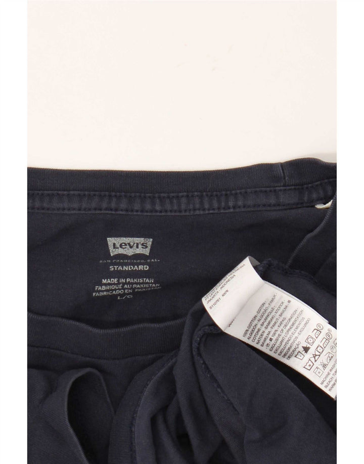 Tricou standard pentru bărbați Levi's Top mare din bumbac bleumarin