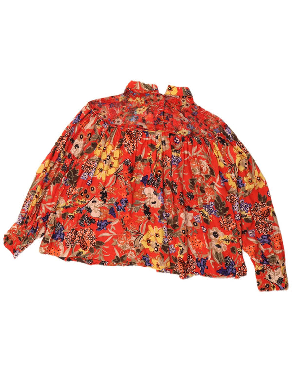 Bluză cu mânecă lungă pentru femei French Connection Top UK 16 Large Red Floral