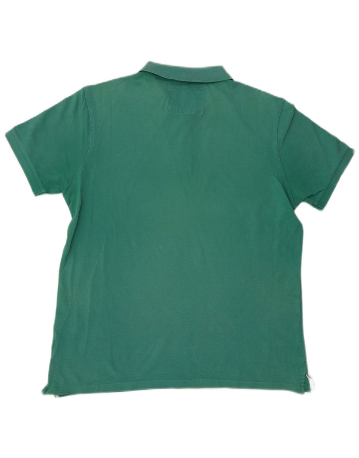 Tricou polo Elvstrom pentru bărbați, bumbac verde mediu