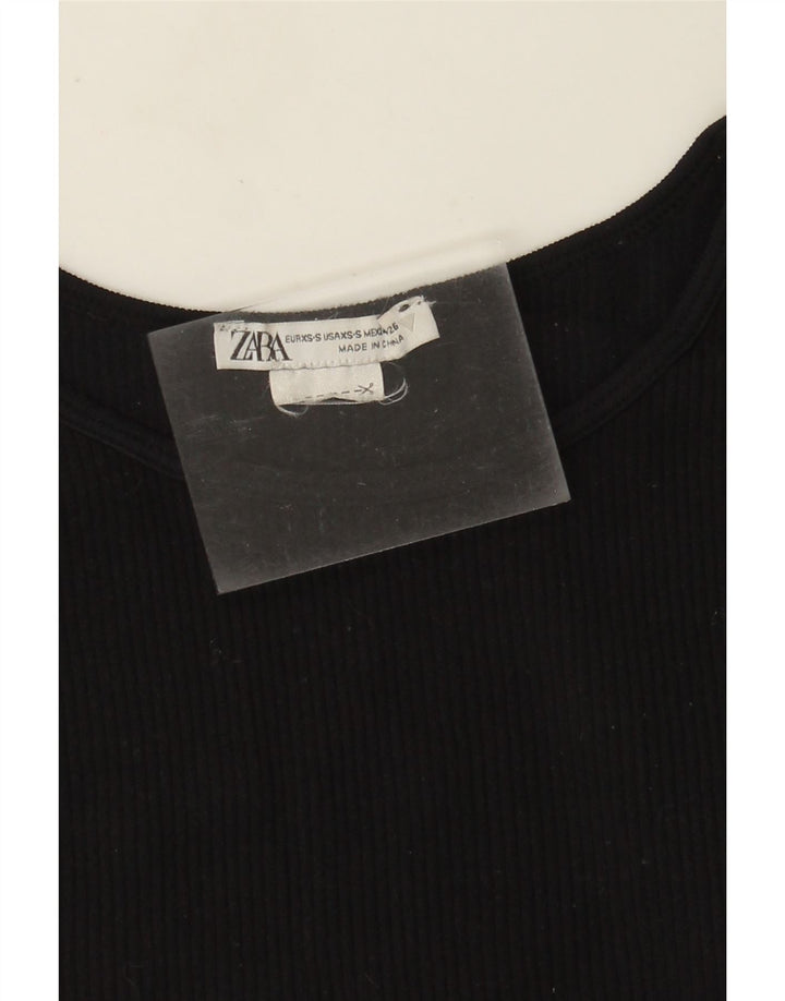 Top cu vestă pentru femei ZARA UK 4 XS Negru