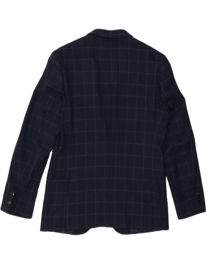Blazer pentru bărbați Hugo Boss, cu 2 nasturi, EU 50, cu carouri mari bleumarin