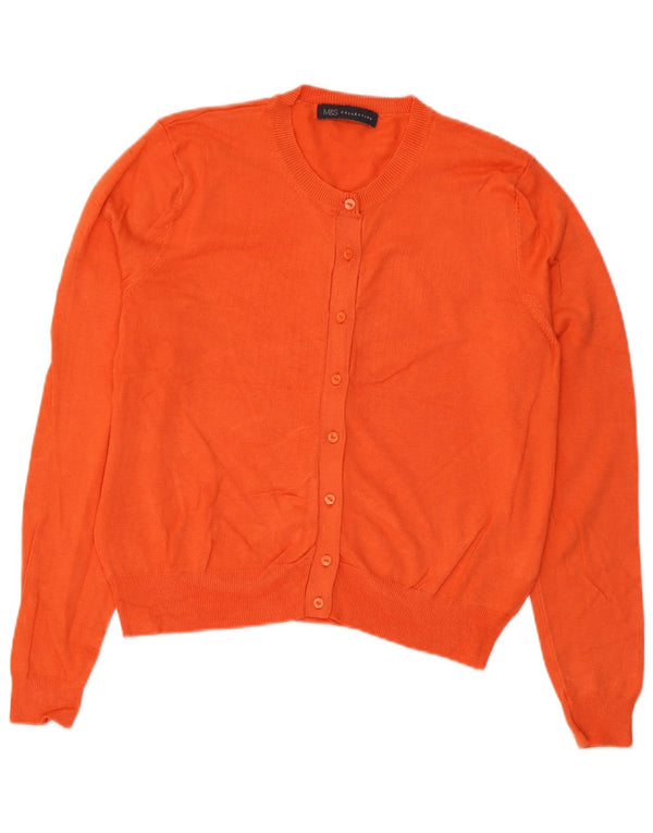 Pulover pentru femei Marks & Spencer Crop Cardigan UK 14 Medium Orange Viscose