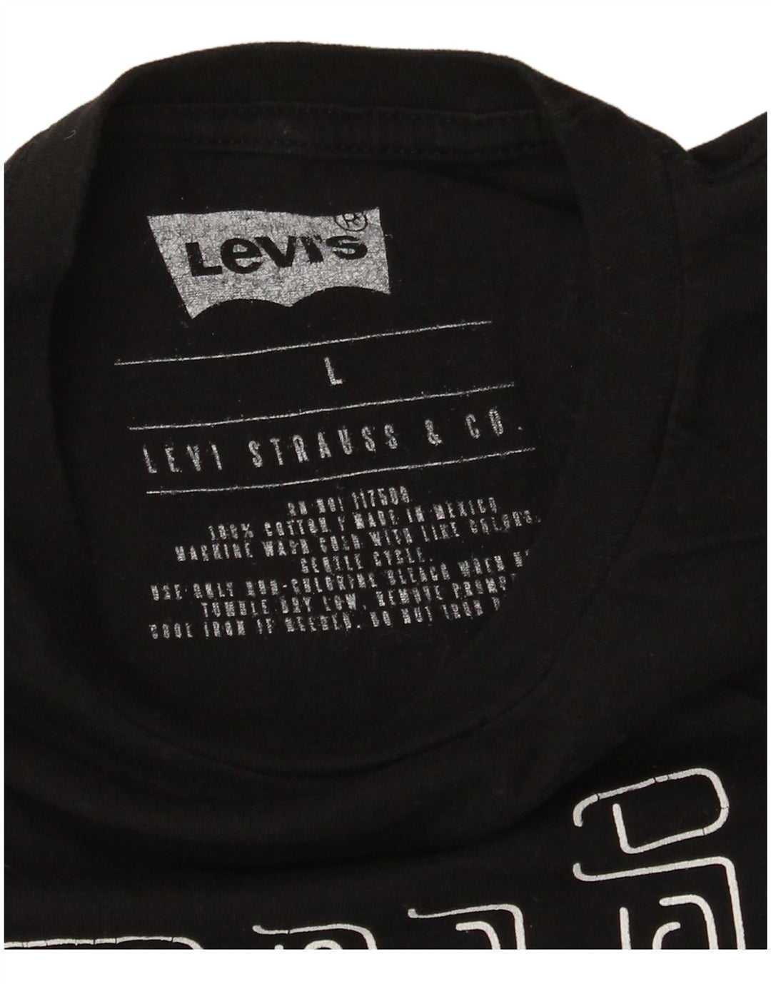 Tricou grafic pentru bărbați Levi's Top mare din bumbac negru