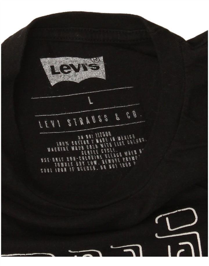 Tricou grafic pentru bărbați Levi's Top mare din bumbac negru