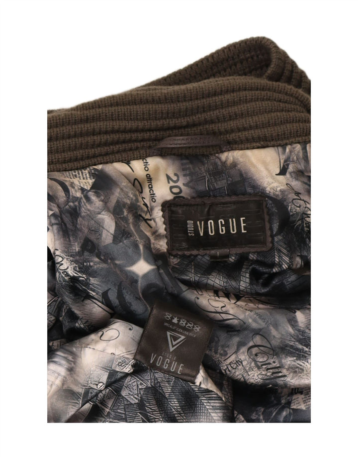 Palton de piele pentru femei Vogue UK 14 mare, gri