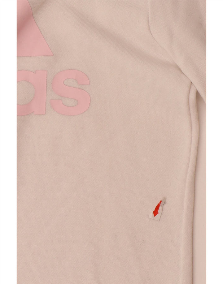 ADIDAS Fete Pulover Grafic Pulover 11-12 Ani Bumbac Alb