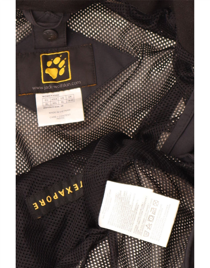 Jack Wolfskin Jachetă de ploaie supradimensionată pentru femei UK 18/20 XL Poliamidă neagră