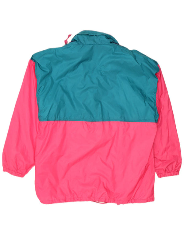 Jachetă Anorak Vintage pentru bărbați UK 40, mare, roz, poliamidă color bloc