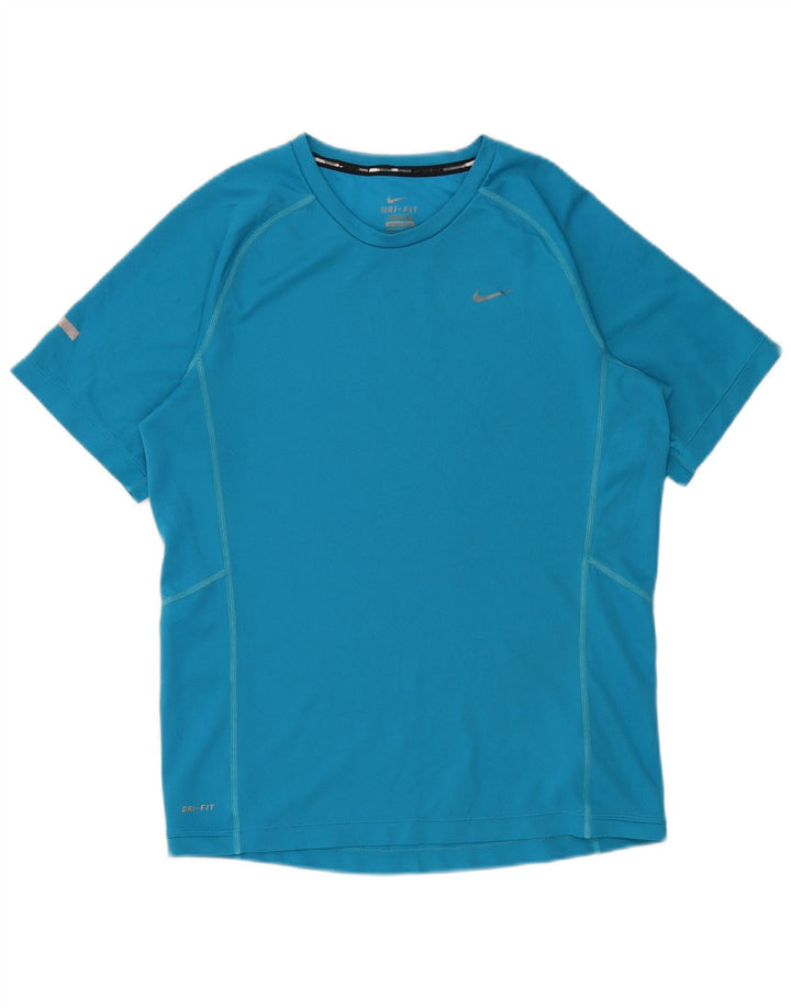 Tricou Nike Dri Fit pentru bărbați Top mic, albastru, poliester