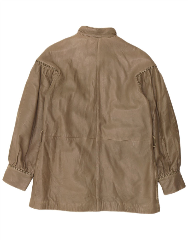 Geaca de piele vintage pentru femei IT 44 Medium Khaki Leather