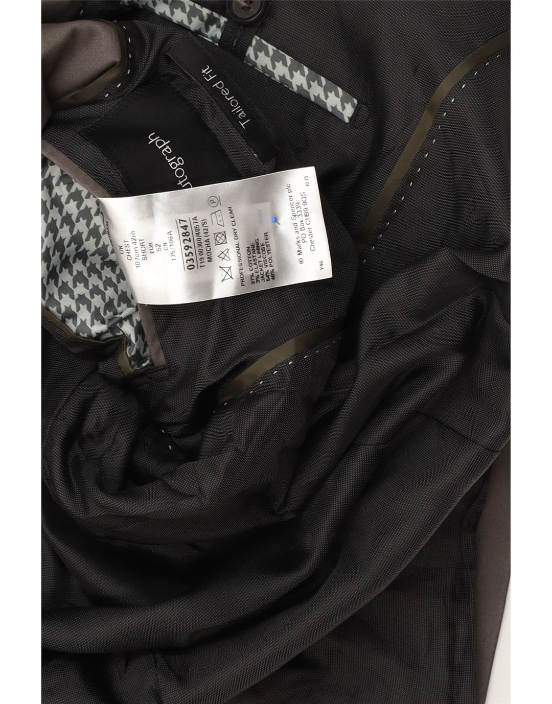 Jachetă pentru bărbați Marks & Spencer Autograph cu 2 nasturi, UK 42, mare, gri