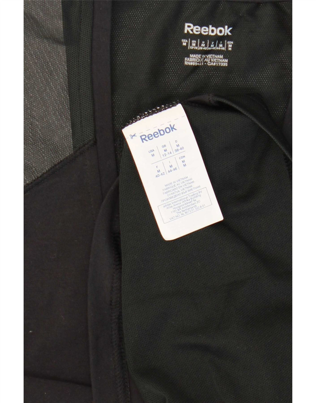 Vestă Reebok pentru femei UK 12/14 Medium Black Colorblock Bumbac