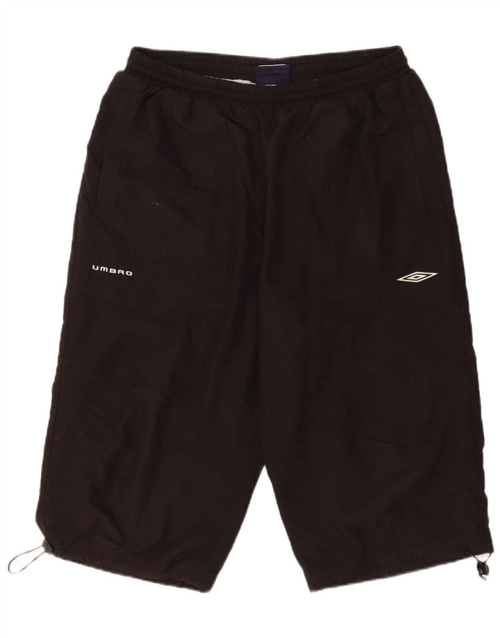 Bermude sport Umbro pentru bărbați, mari, negru, poliester