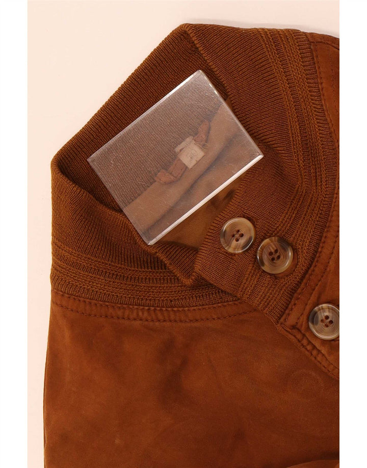 Bomber Vintage pentru bărbați din piele intoarsa IT 50 Large Brown