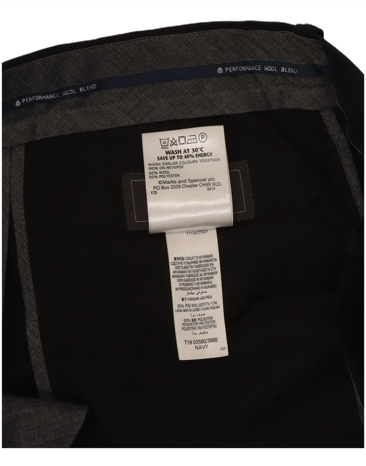 Pantaloni de costum pentru bărbați Marks & Spencer pegged regular fit L34 L33 bleumarin