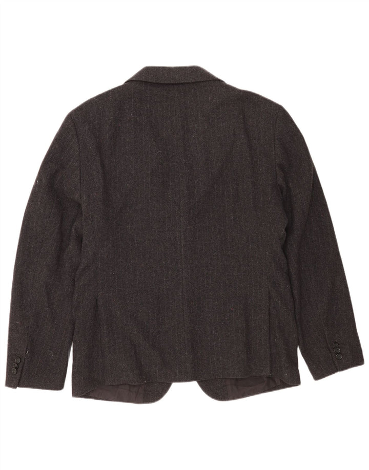 Blazer pentru bărbați Zara cu 2 nasturi EU 52 Lână mare cu dungi gri
