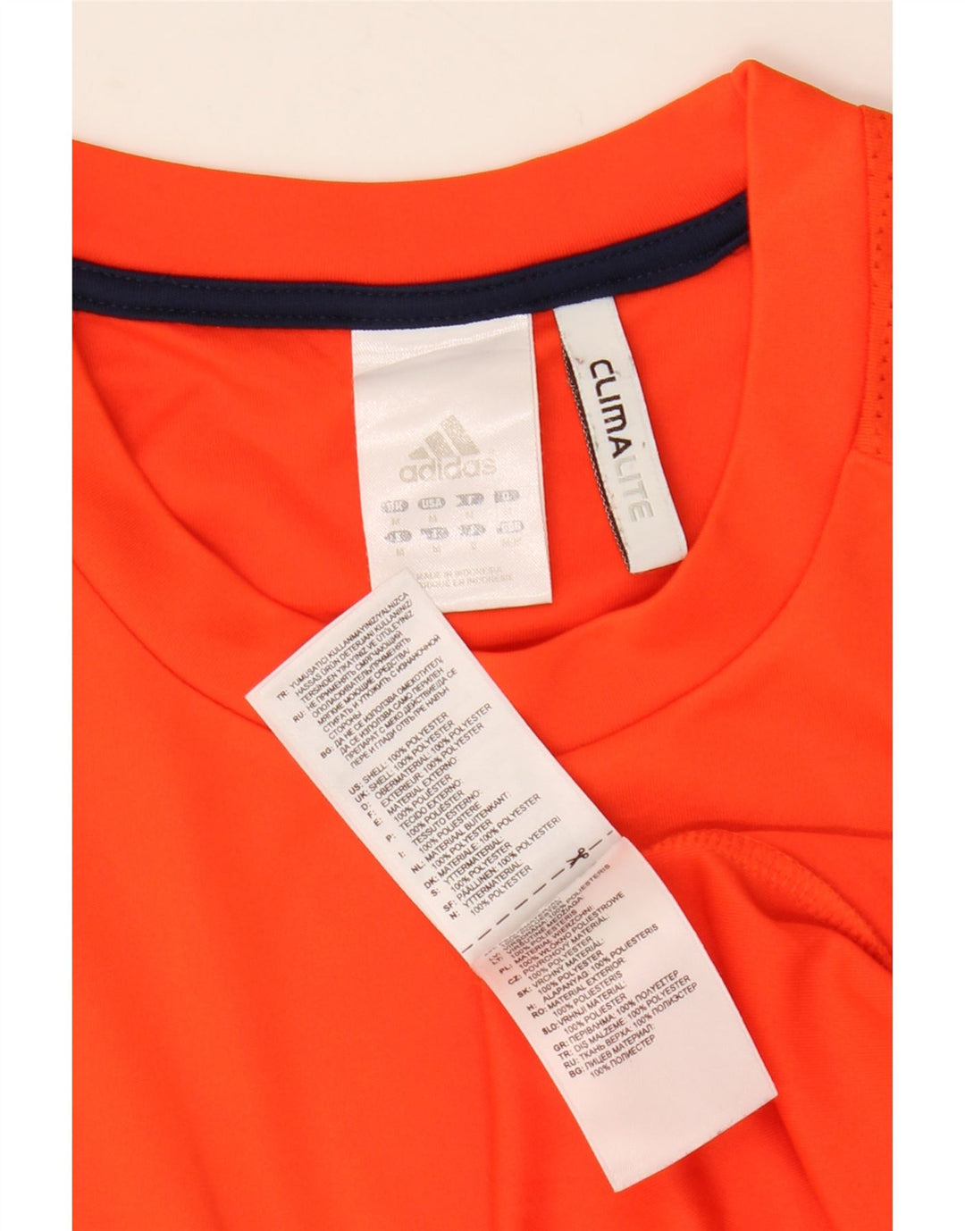 Tricou Adidas Climalite pentru bărbați Top Mediu Portocaliu Poliester Colorblock