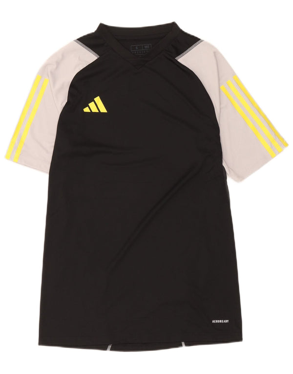Adidas Mens Aeroready Slim Fit T-Shirt Top Small Black Colourblock