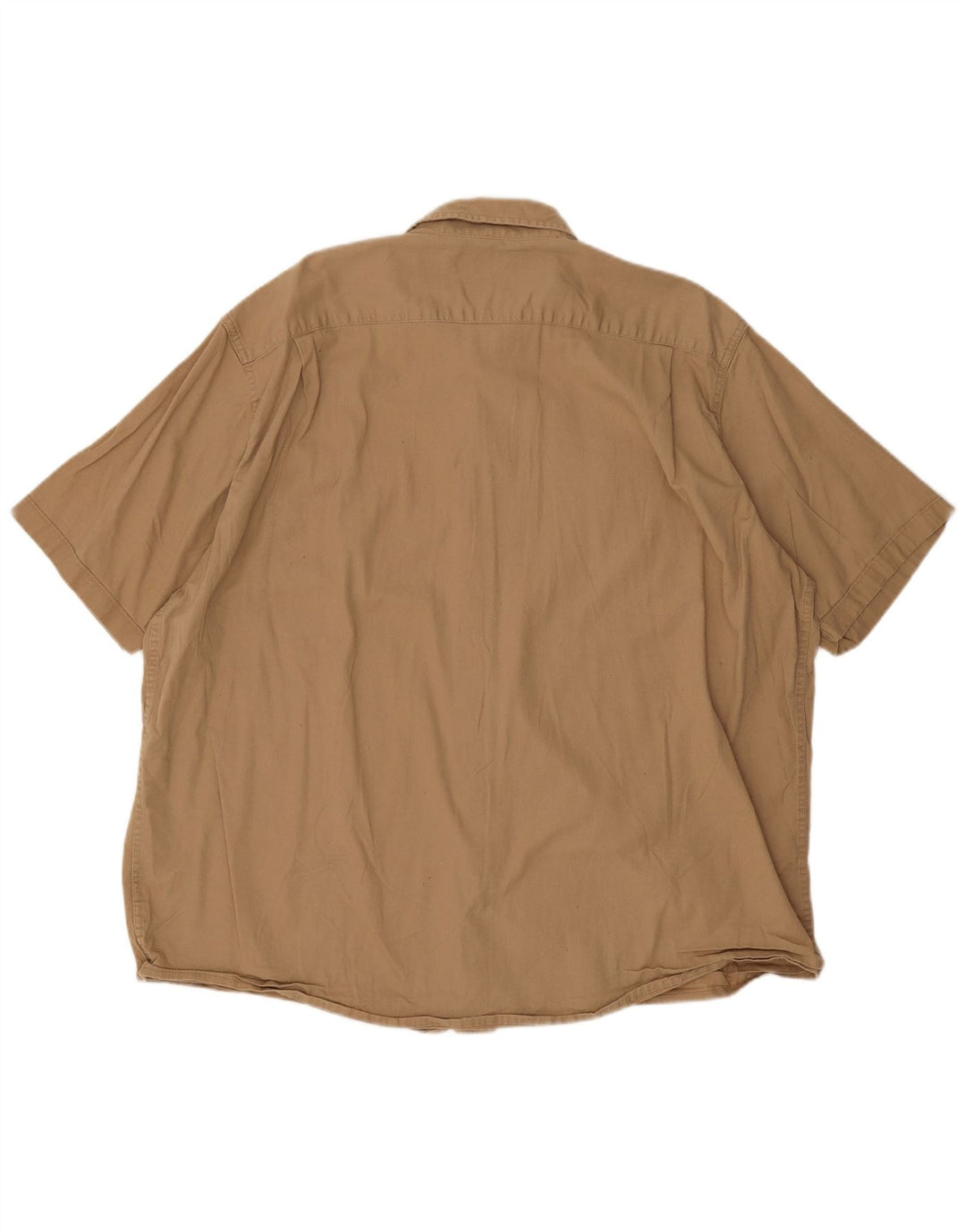 Cămașă cu mânecă scurtă Wrangler pentru bărbați, bumbac bej 2XL