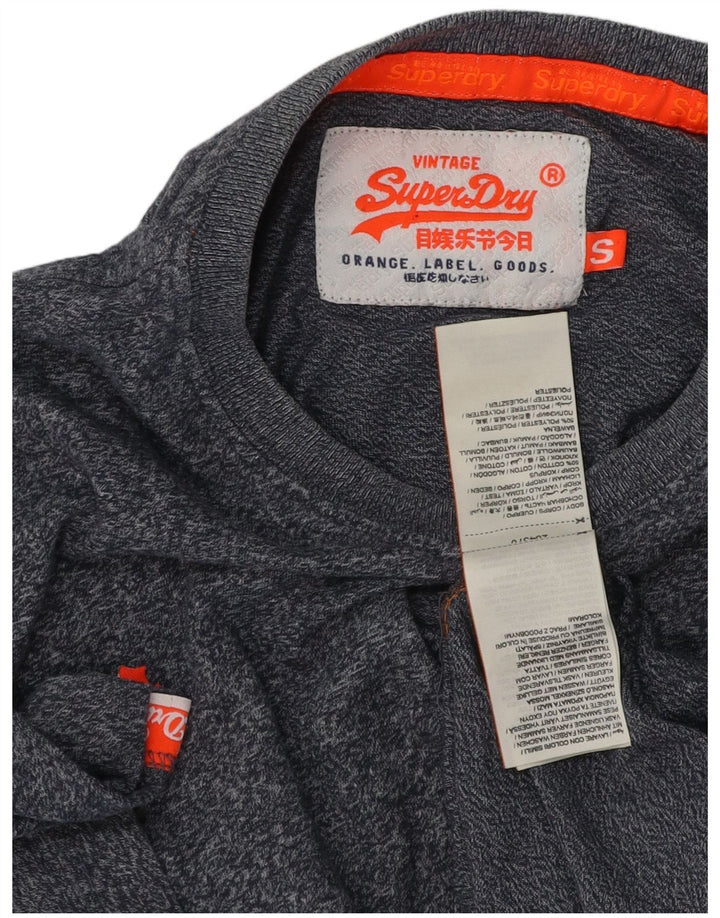 Tricou pentru bărbați Superdry Top mic din bumbac cu pete albastru bleumarin
