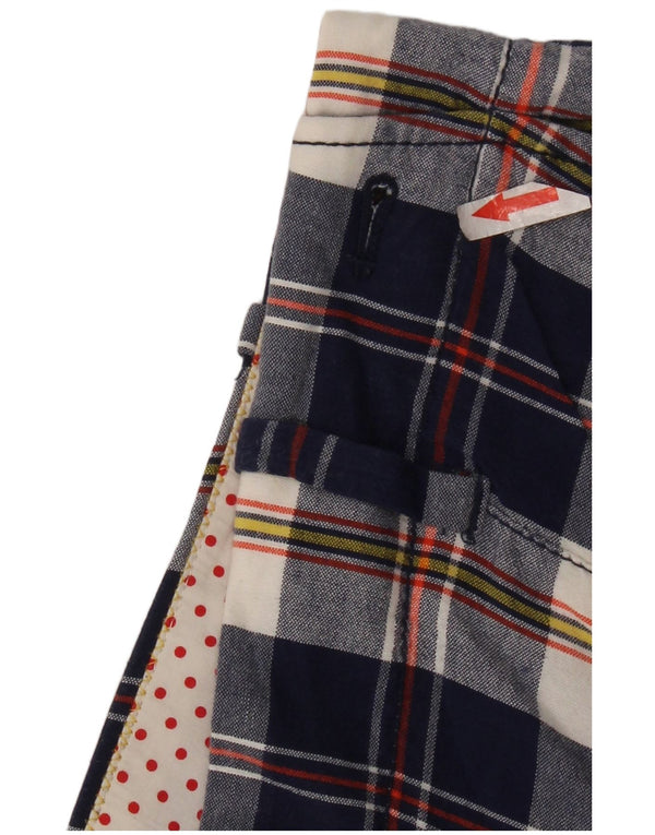 Pantaloni scurti chino pentru femei J. Crew US 4 Small W30 Bumbac cu carouri bleumarin