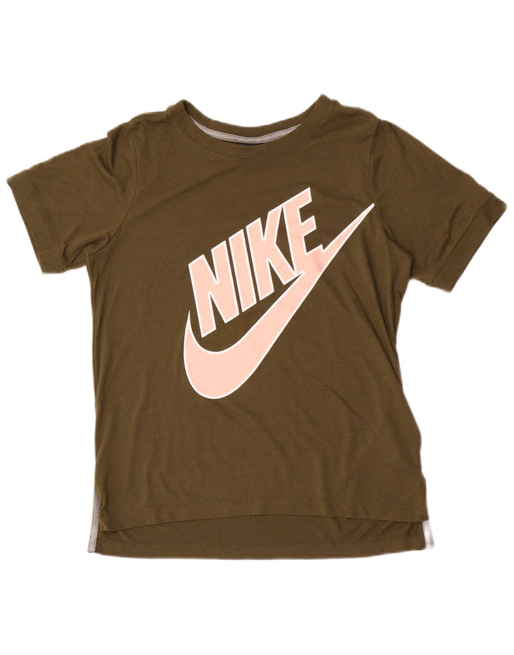 Tricou grafic Nike pentru femei Top UK 10 Small Kaki Poliester