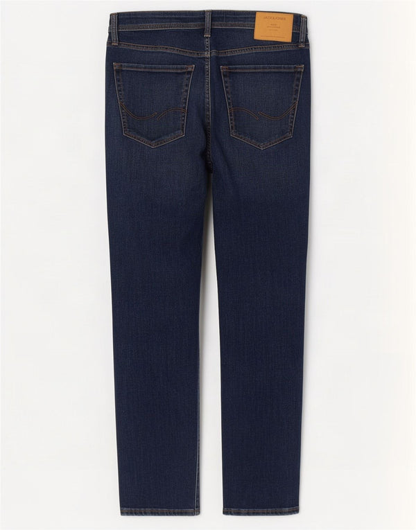 Blugi Jack & Jones GLENN Slim pentru bărbați W32 L30 bumbac bleumarin