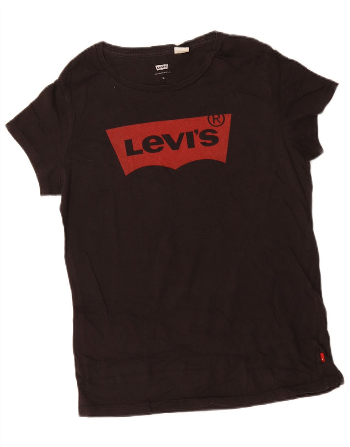 Tricou cu grafic Levi's pentru femei Top UK 12 Medium Black Bumbac