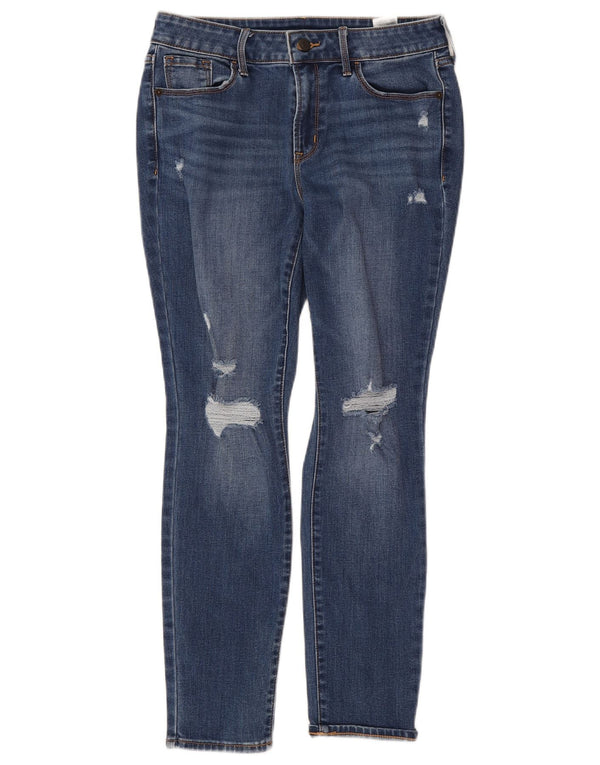 Blugi skinny de damă Old Navy distressed UK 8 Small W28 L26 Blue Bumbac
