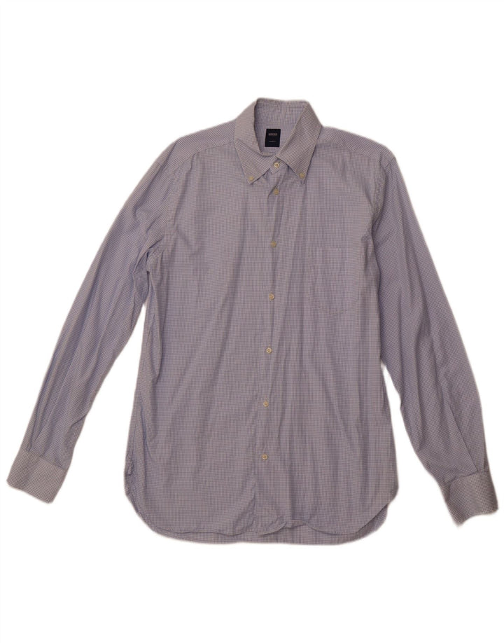 Cămașă pentru bărbați BOGGI Tailored Fit Mărimea 40 15 3/4 Medium Blue Check