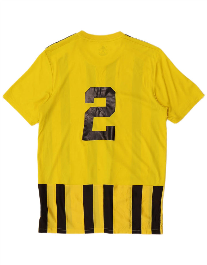 Tricou pentru bărbați Adidas Aeroready Graphic Top Mediu Galben Poliester cu dungi