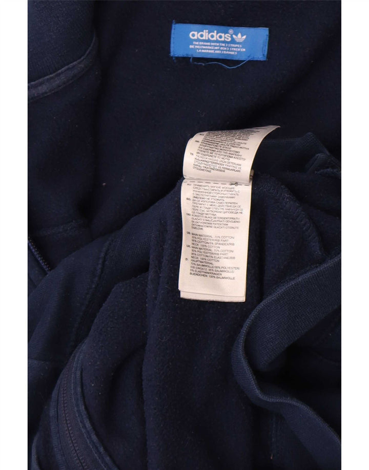 Jachetă de top pentru trening Adidas pentru bărbați, bumbac, albastru bleumarin mediu