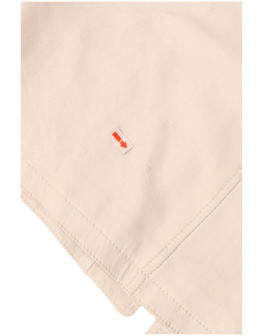 VINTAGE Gilet din piele pentru femei UK 12 Medium White