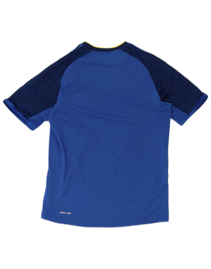 Tricou Adidas Climacool pentru băieți Top 15-16 ani, albastru, poliester