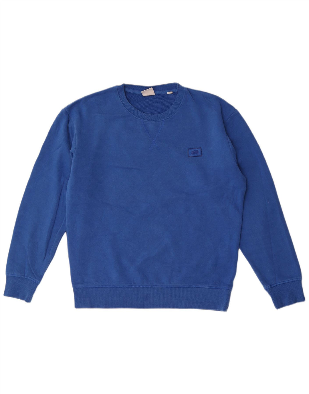 Pulover Jack & Jones pentru bărbați, bumbac albastru mediu