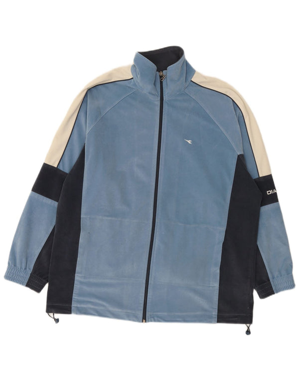 Trening complet din velur Diadora pentru bărbați UK 44 XL, albastru, poliester color bloc