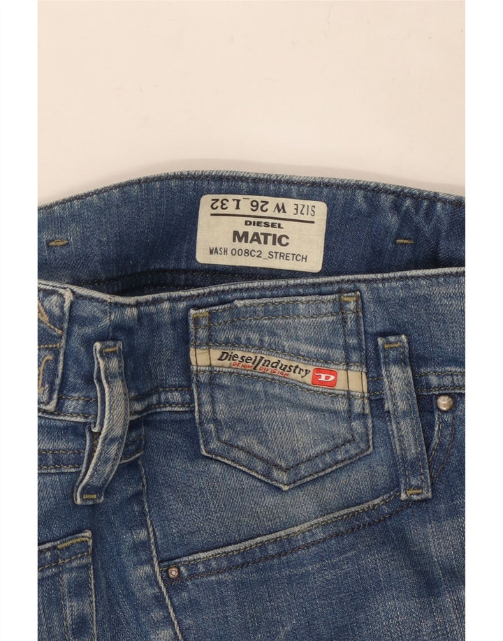 DIESEL Blugi drepți distressed Matic pentru femei W26 L28 Bumbac albastru