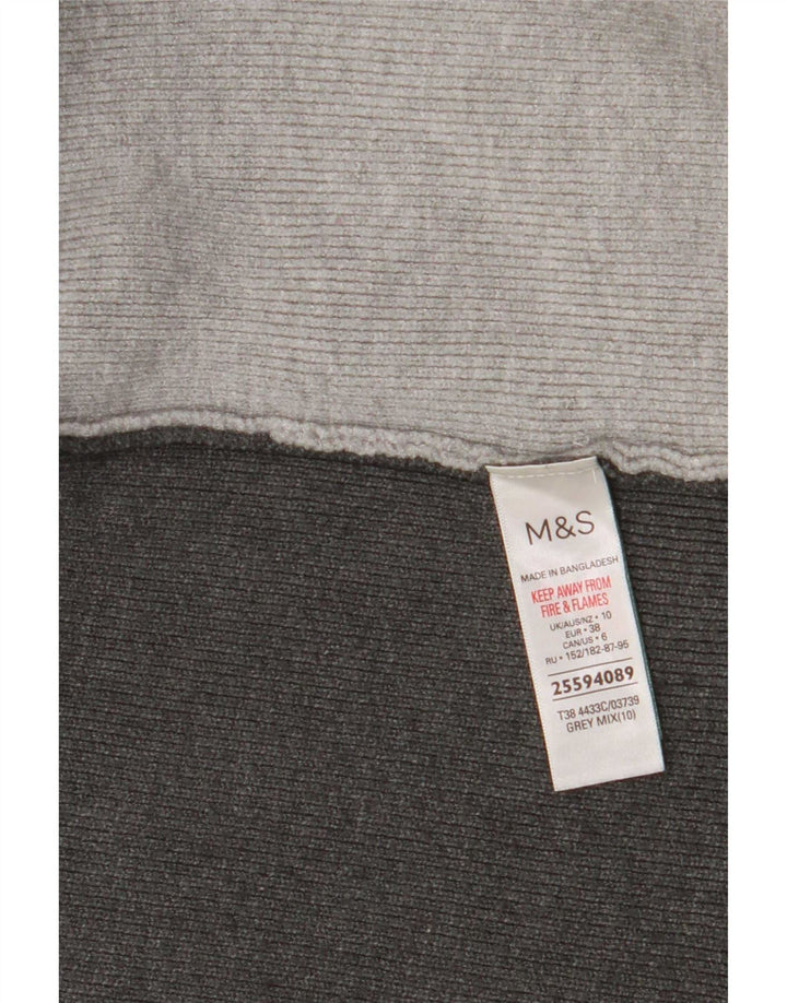 Pulover cardigan cu paragate pentru femei Marks & Spencer UK 10 mic gri