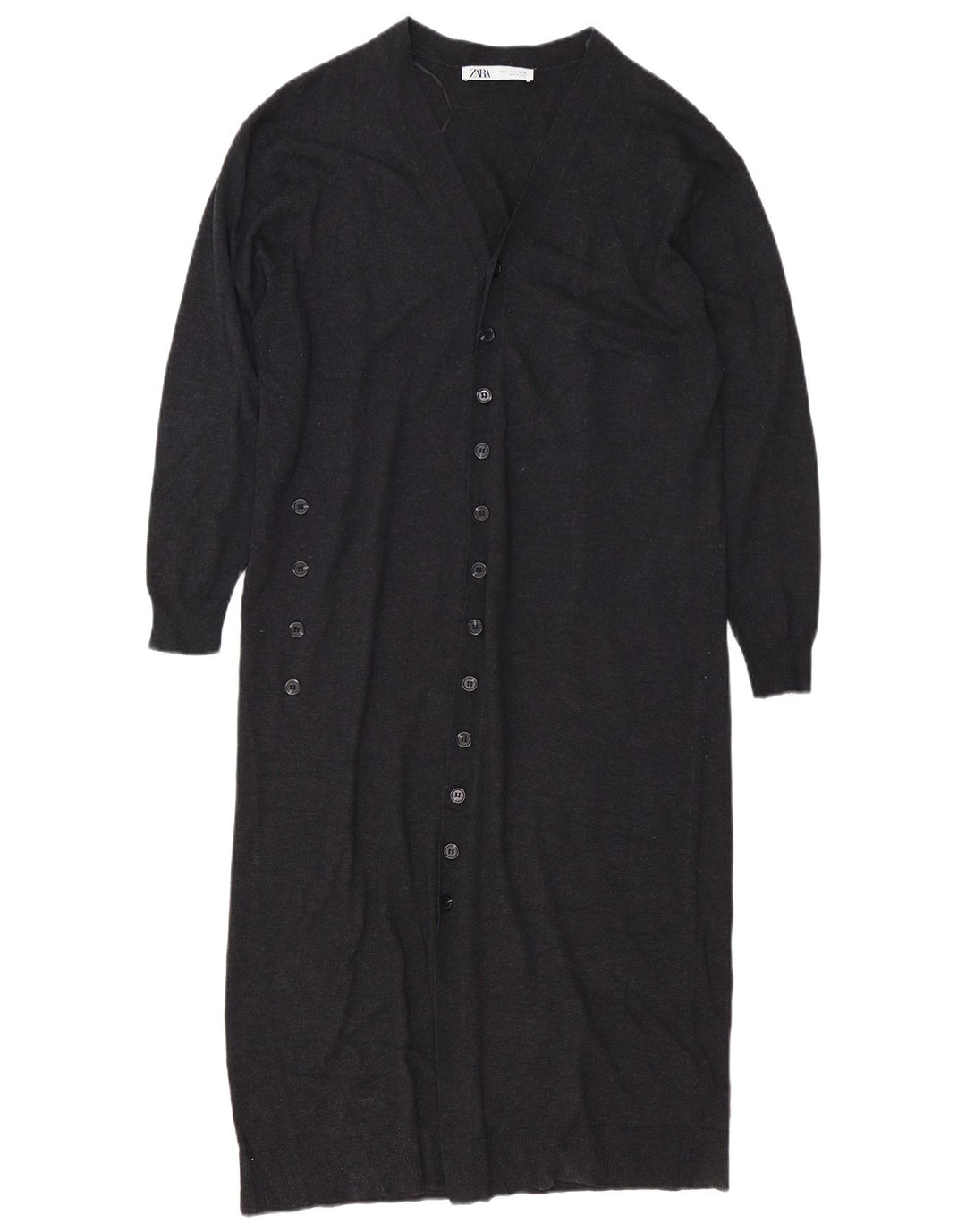 Pulover cardigan supradimensionat pentru femei Zara UK 10 Poliester gri mic