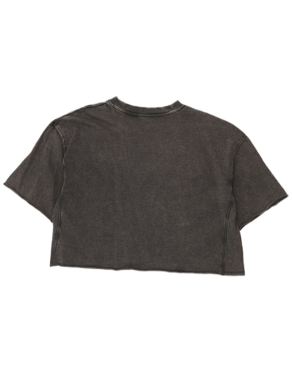 Tricou supradimensionat pentru femei Zara UK 10 mic bumbac gri