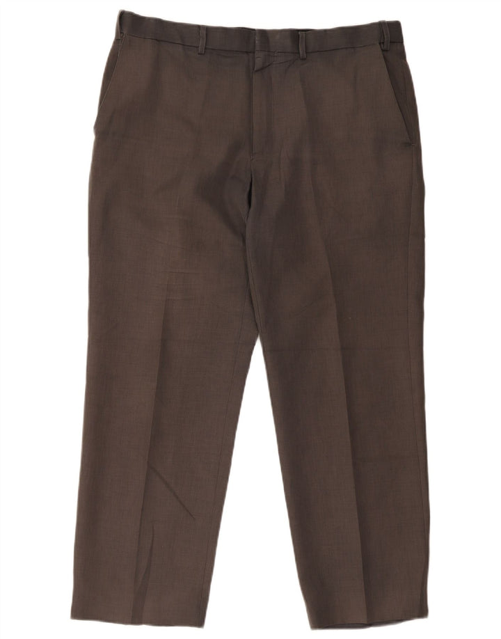 Pantaloni chino drepți pentru bărbați Marks & Spencer L36 L29 poliester gri