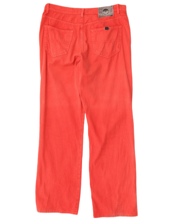 Trussardi Mens Straight Casual Trousers W36 L30 Red