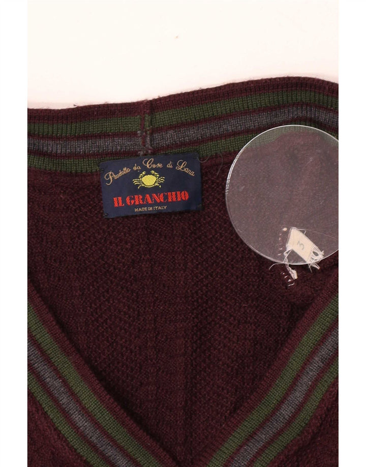 Pulover cardigan bărbați Il Granchio, cu dungi mici, maro