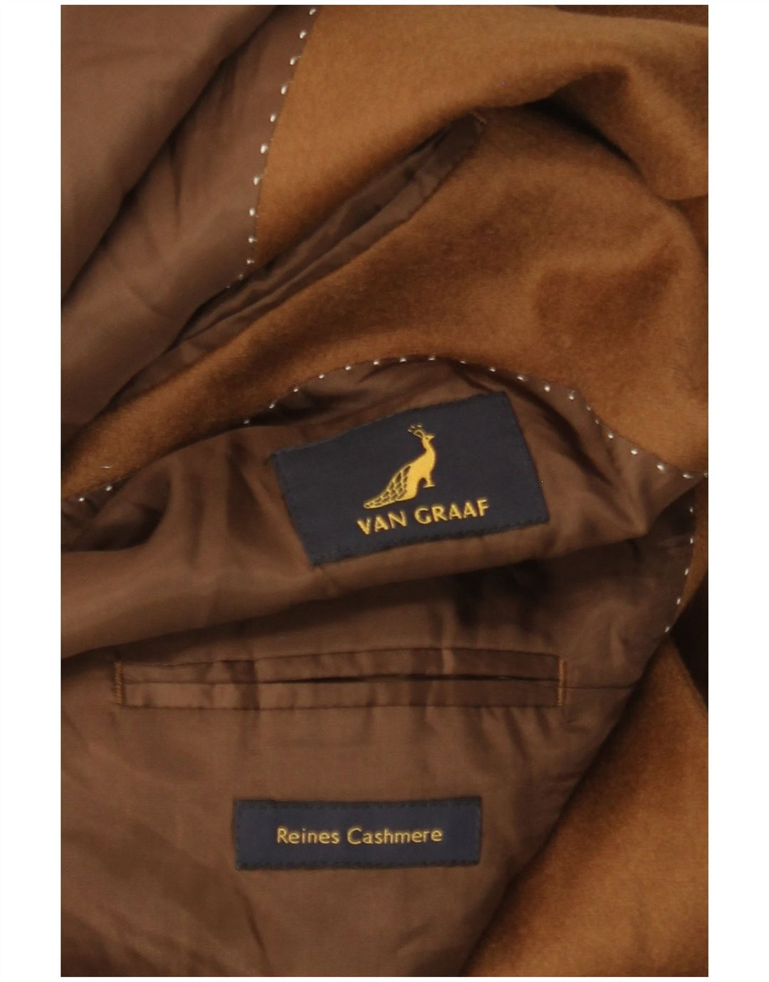 Jachetă VAN GRAAF pentru bărbați cu 3 nasturi, UK 42 XL, maro, cașmir