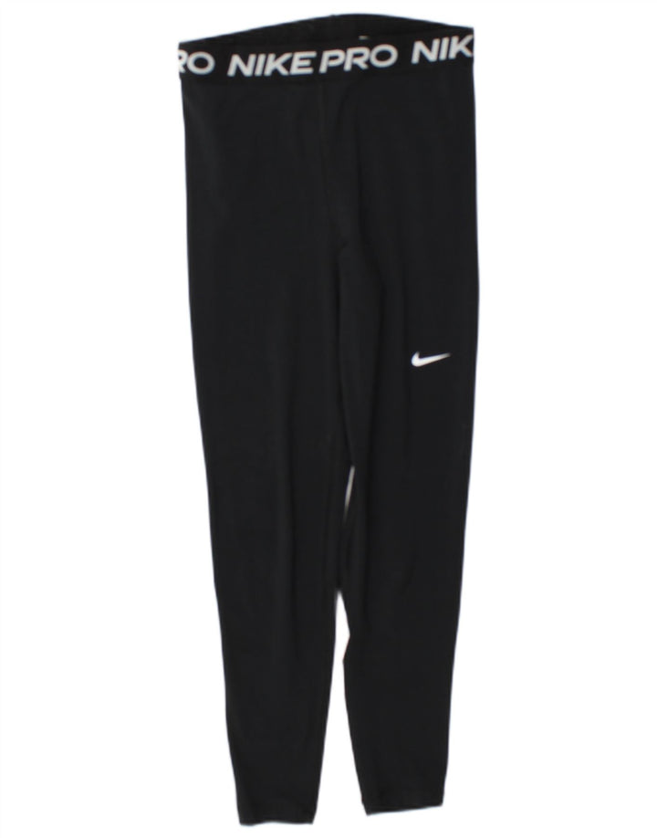 Leggings Nike Dri Fit Graphic pentru femei UK 10 Poliester negru mic
